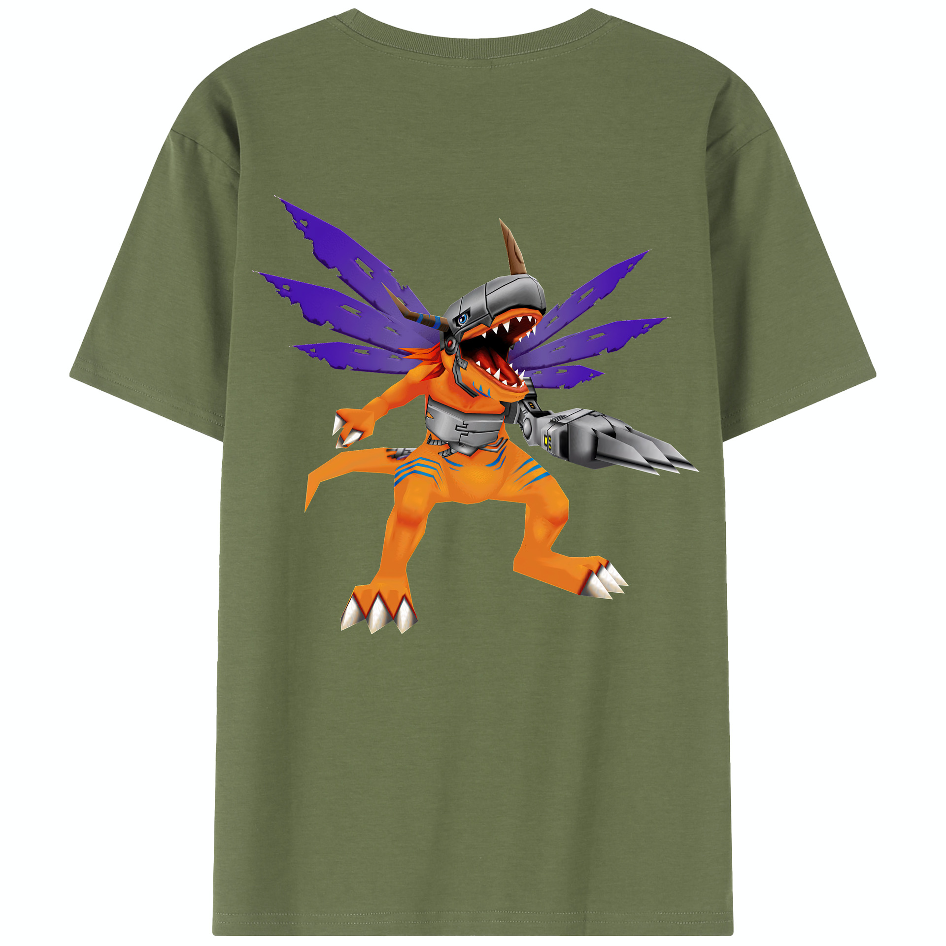 （画像用） Digimon デジタルモンスター/デジモン 綿100％半袖Tシャツ（背面プリント）